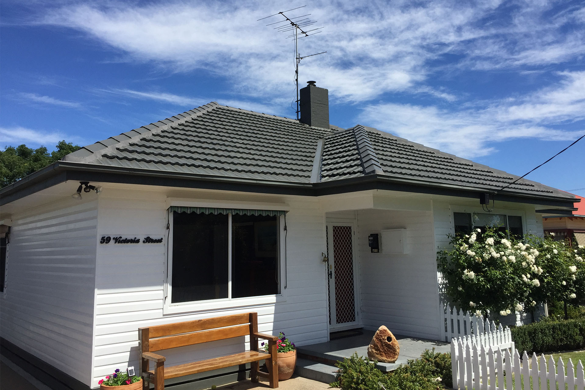 Riviera Roofing restoration of a tiled roof. Working in Bairnsdale and East Gippsland.