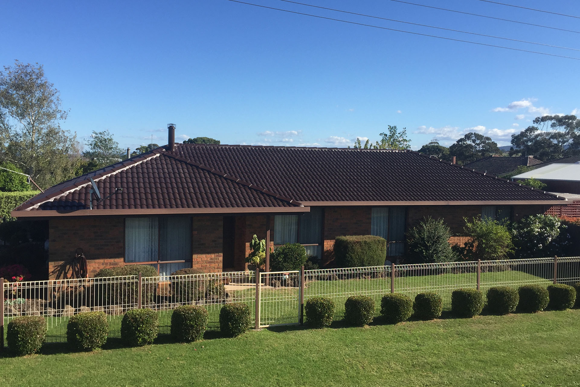 AFTER Riviera Roofing restoration of a tiled roof. Working in Bairnsdale and East Gippsland.